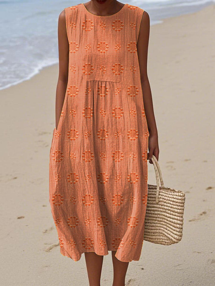 Caoilinn™ | Lightweight Cotton-Linen Summer Dress