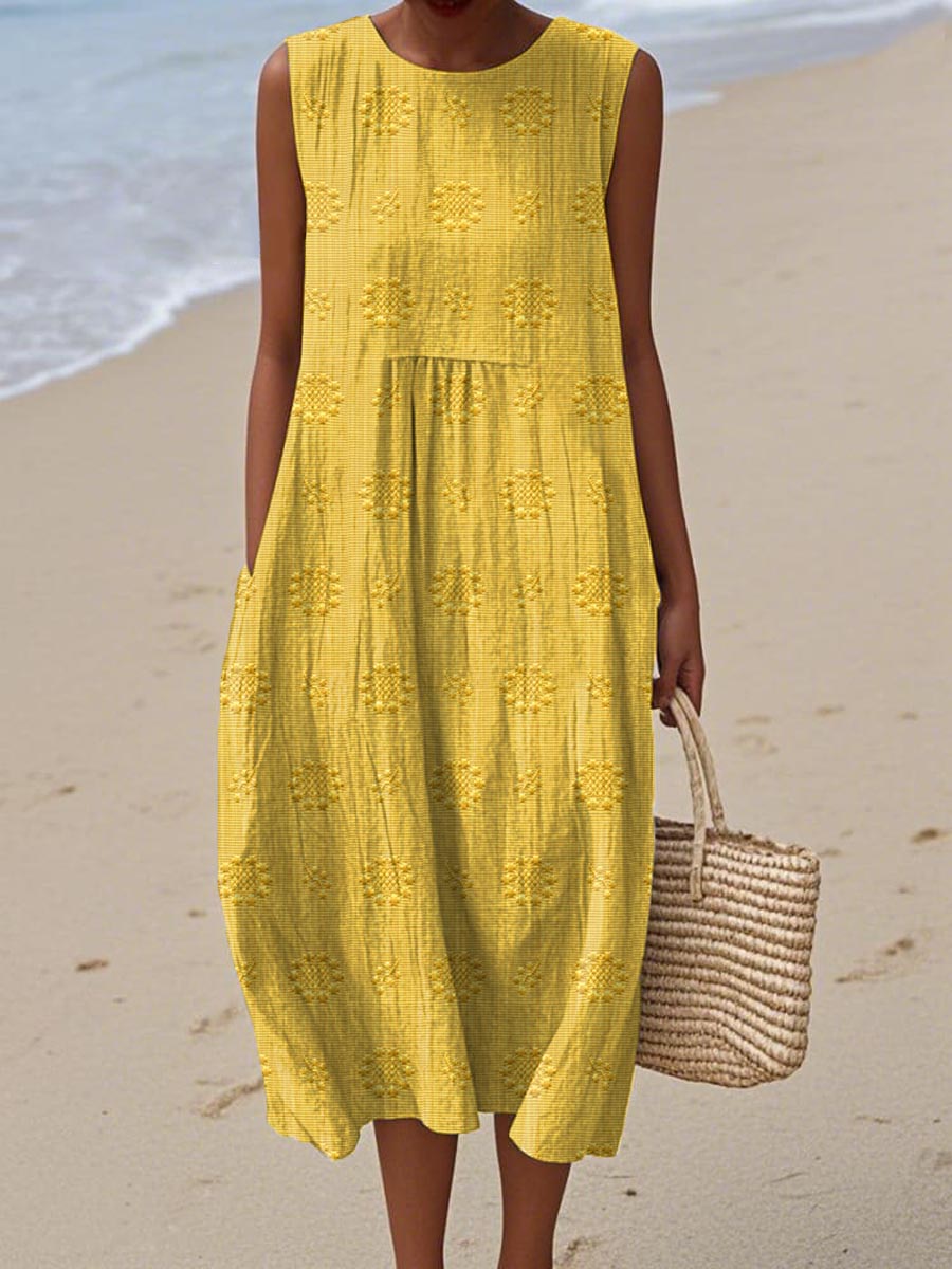 Caoilinn™ | Lightweight Cotton-Linen Summer Dress