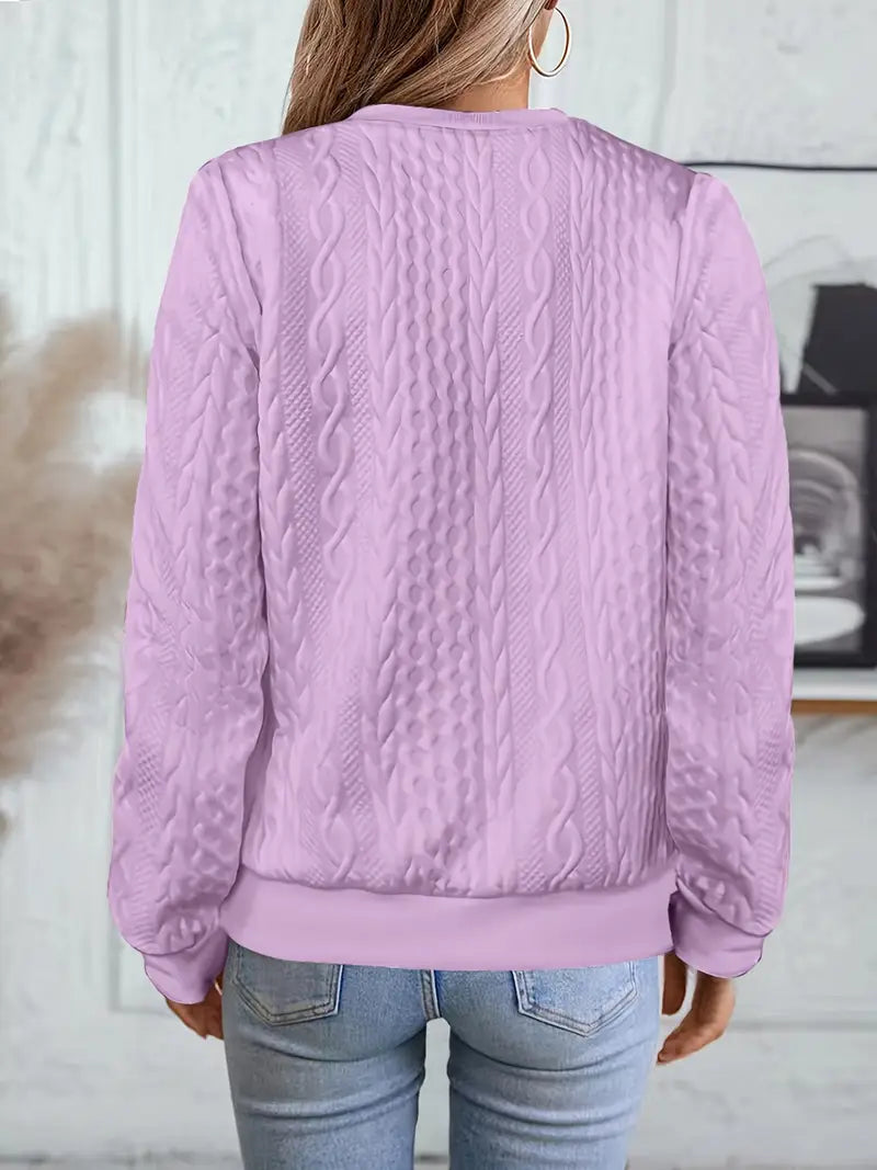Kathleen™ | Textured Zip-Up Bomber Jacket
