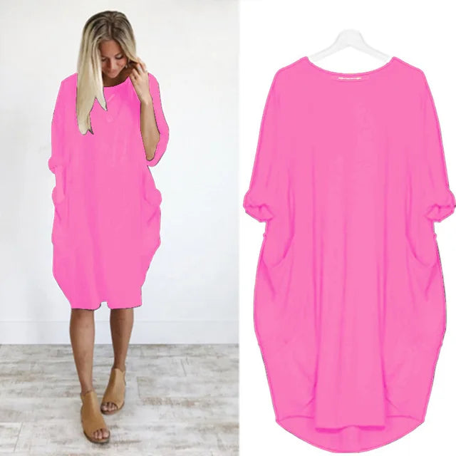 Sara™ | Comfort Dress with Pockets – Stylish, Comfortable & Practical