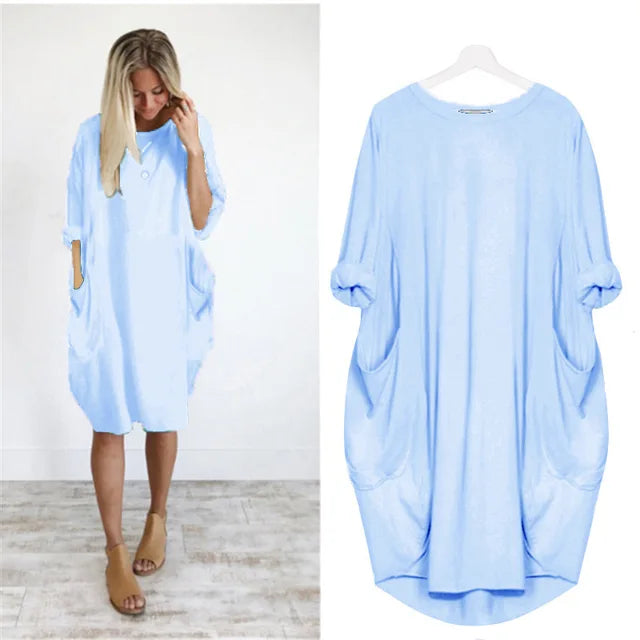 Sara™ | Comfort Dress with Pockets – Stylish, Comfortable & Practical