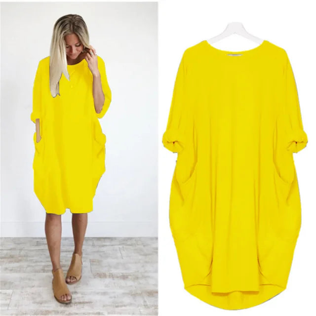 Sara™ | Comfort Dress with Pockets – Stylish, Comfortable & Practical