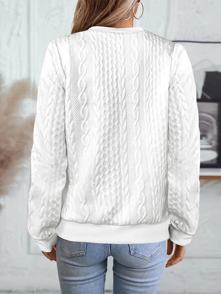 Kathleen™ | Textured Zip-Up Bomber Jacket